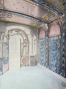 ヘクトルギマールの本（1867-1942）のイラスト「カステルベランゲル」のエントランスホール 作： Hector Guimard